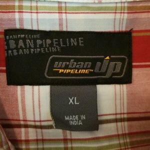 Urban Pipeline Red and White Plaid Shirt